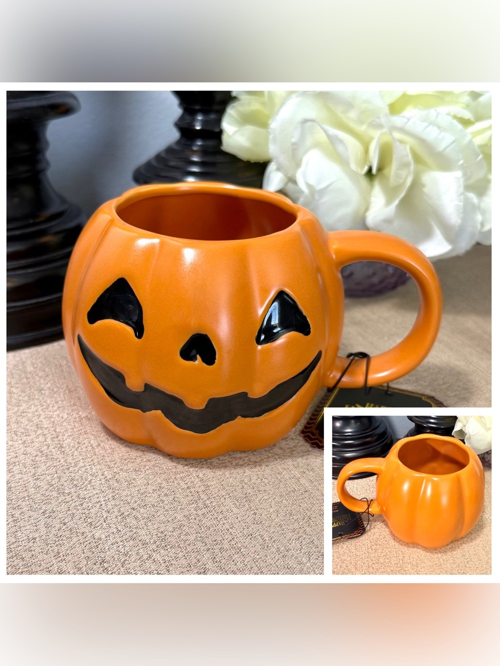 🆕PUMPKIN JACK-O-LANTERN 🎃 Halloween Ceramic Mug